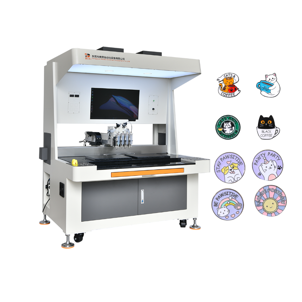 Animal enamel pin collection badge filling machine